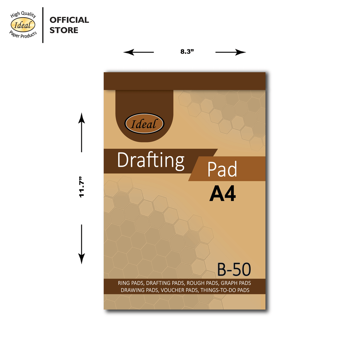 Drafting Pad B50 - Size A4 - Local Paper