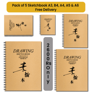 Sketchbook Hardbound Bundle – Pack of 5 Pcs – For Painting