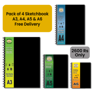 Sketch Book Journal Bundle - Pack of 4 Pcs – 50 Sheets – 130g Paper